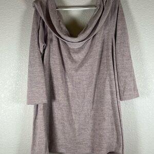 Women's Cowl Neck Sweater - Mauve